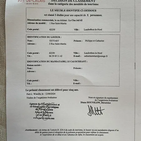 Le Clos Joli 62 Casa de Férias Landrethun-le-Nord